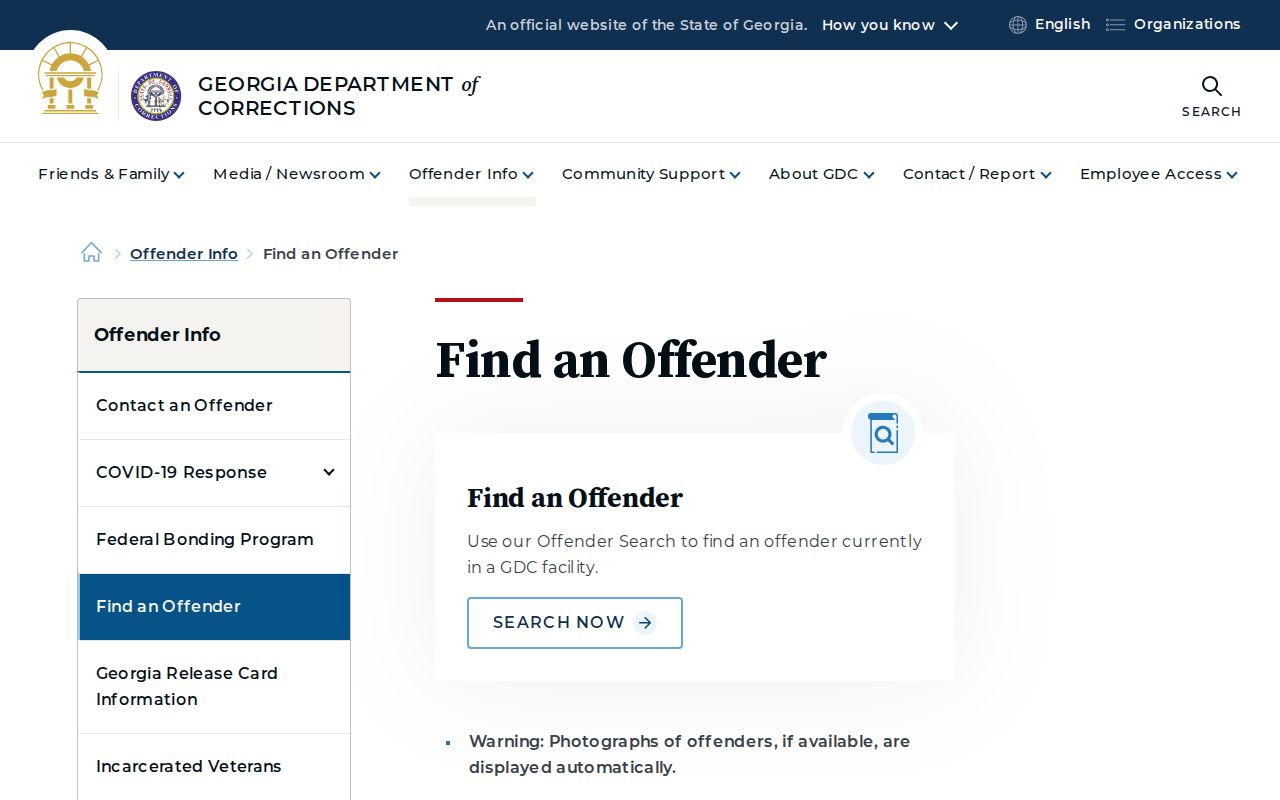 Georgia Department of Corrections release and offender search for Atkinson County